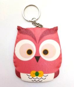 Owl Funny Cute Keyring Keychain Foam Canvas Sew margine Fridge Collectible - Picture 1 of 3