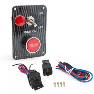 Racing Car 12V Ignition Switch Engine Start Push Button LED Toggle Panel - Picture 1 of 5