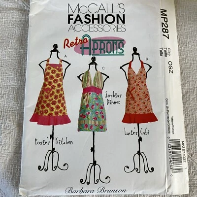 McCall's Retro Aprons Pattern One Size MP287 Fashion Accessories Factory Folded - Image 1 of 4