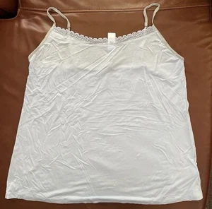 NEW!!! GAPBODY Light-Blue A-line Swing Cami Smooth Soft Lace-trim Jersey XL NWT - Picture 1 of 7