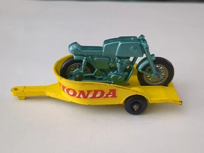1967 LESNEY MATCHBOX No. 38-C HONDA MOTORCYCLE W / TRAILER (7) - Image 1 of 4