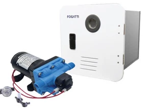 FOGATTI INSTANT GAS HOT WATER SYSTEM WHITE DOOR CARAVAN SUBBURBAN JAYCO RV PARTS - Picture 1 of 6