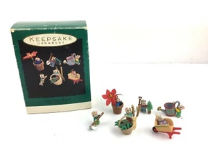 Hallmark Tiny Green Thumbs 1993 Set 0 de 6 miniaturas recuerdo adorno de Navidad - Imagen 1 de 7