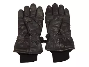 Black Leather Gloves LARGE Cold/Wet Intermediate US Military Unisex Uniform 1995 - Picture 1 of 4