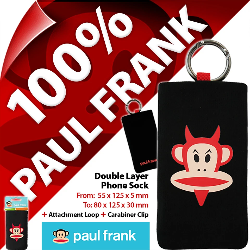 Paul Frank Phone Sock Case Cover Semi Universal Bag Mobile Smart Digital Cameras - Image 1 of 4