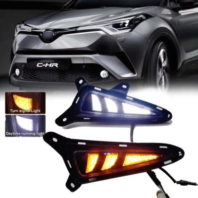 LED 转向信号雾灯日间行车灯适合 2018 年丰田 CHR C-HR — 第 1/4 张图片