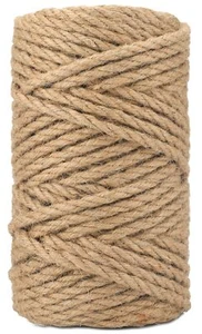 6MM Jute Rope,164Feet Strong and Heavy Duty Jute Twine, Brown Decoration Hemp - Picture 1 of 6