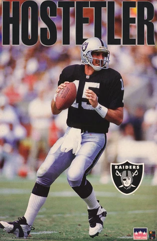 POSTER: NFL  FOOTBALL: JEFF HOSTETLER - OAKLAND RAIDERS - FREE SHIPPING ! RW13 G Cover