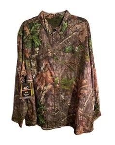 NWT Mossy Oak Men's Long Sleeve Hunting Guide Shirt Camo Button Front Size 2xl - Picture 1 of 13