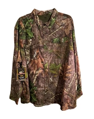 NWT Mossy Oak Men's Long Sleeve Hunting Guide Shirt Camo Button Front Size xl - Image 1 of 4