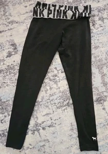 Victoria's Secret Yoga-Leggings pink Perlen Überschlag Damen Small Stretch schwarz - Bild 1 von 5