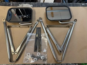 80-91 Ford Truck Bronco Sideview Tow Mirrors & Brackets 1980-1991 SS NEW GLASS - Foto 1 di 9