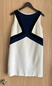 EMILIO PUCCI | Women’s 10 (see measurements) | White Navy Black Sheath Dress - Picture 1 of 11