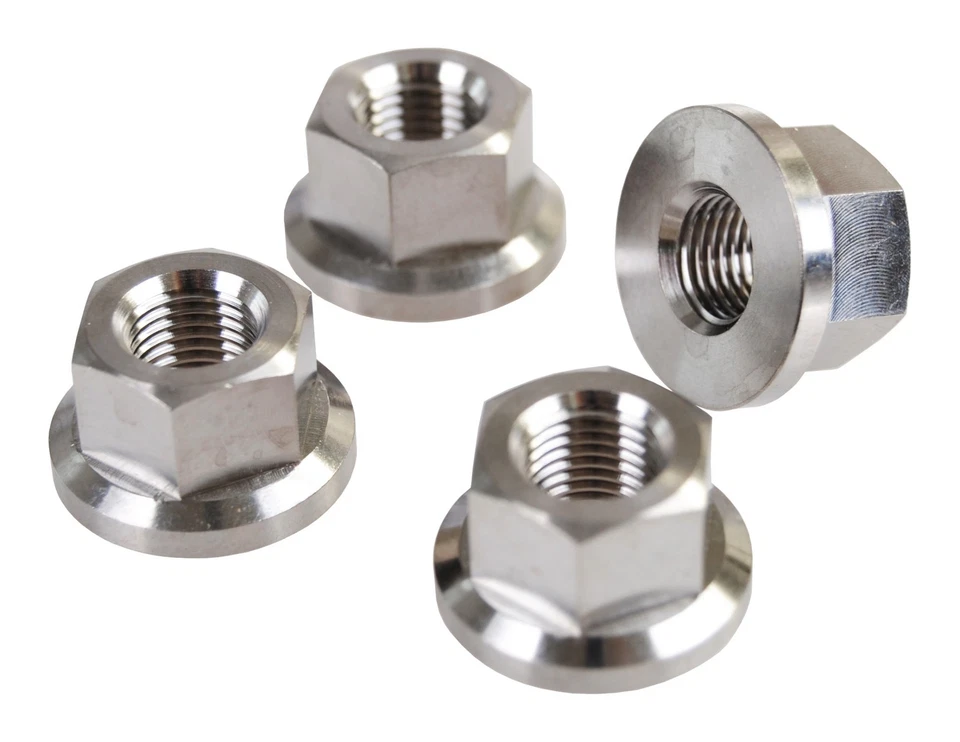 PORKCHOP BMX Ultralight Titanium BMX bicycle axle nut 3/8" X 24T - SET OF 4 - SILVER