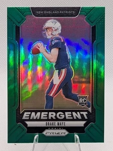 Panini Prizm 2024 - Drake Maye emergente #4 verde Prizm (RC) - Imagen 1 de 2