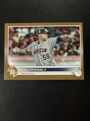 2022 Topps Update Ryan Pressly US264 Gold Parallel /2022 - Image 1 of 2