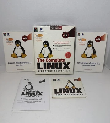 RED HAT LINUX MANDRAKE 6.5 DELUXE OPERATING SYSTEM - Used VGC! - Image 1 of 4