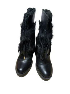 BOTAS CARLO PAZOLINI TACÓN ALTO CUERO IMITACIÓN PIEL LAZOS TALLA 37 US 6 - Imagen 1 de 5