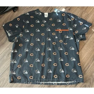 Chicago Bears NFL Scrub V-Neck Game Day Fan Shirt XL Unisex - Picture 1 of 3