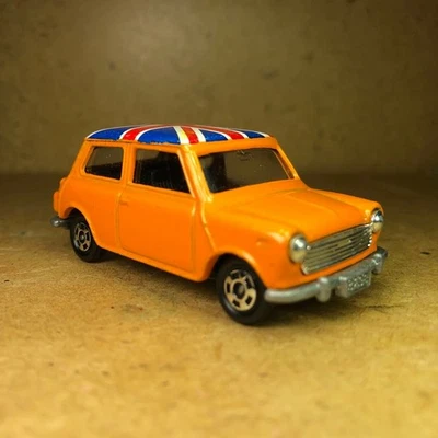 Tomica F8 BLMC Mini Cooper S Mark III Orange Union Flag Made in Japan No Box - Image 1 of 4