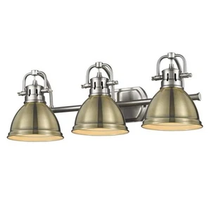 Duncan 8.125 in. 3-Light Pewter Vanity Light - Picture 1 of 4