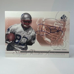 DEION BRANCH - RC AUTO 2002 SP Signed Rookie Authentic #193 571/1150 • Patriots - Picture 1 of 9