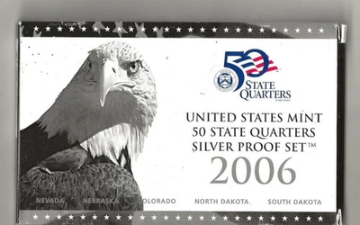 2006 s 5-piece silver quarter proof set - Image 1 of 3