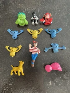 Lot Of Pencil Toppers Googly Eyes Monkey Marvel Scooby Doo Vintage 1970's - Picture 1 of 23