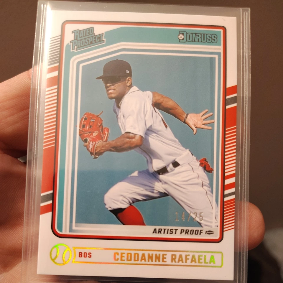 CEDDANNE RAFAELA 2024 DONRUSS RATED PROSPECT ARTIST PROOF SSP 14/25  - Image 1 of 3