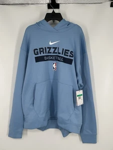 Memphis Grizzlies Nike Dri Fit Light Blue Hoodie Sweatshirt Center Swoosh XL - Picture 1 of 7