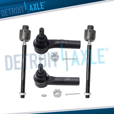 Kit de extremos de varilla de amarre exterior interior delantero 4 piezas 4x4 para Dodge Dakota Durango 2000-2004 Foto 1 de 4