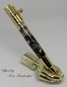 b - Keen Handcrafted Handmade US Army 30 Caliber Gold Bolt Action Bullet Pen - Bild 1 von 5