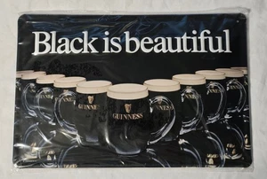 Guinness Stout Black is Beautiful Metal Sign Plaque Man Cave Pub Retro She Shed - Picture 1 of 2
