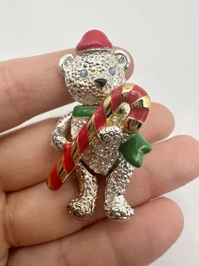 Vintage Napier articulated Christmas bear Brooch - Picture 1 of 5