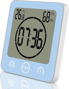 ALEENFOON Digital Badezimmeruhr Duschuhr Wasserdicht mit Saugnapf Thermometer - Bild 1 von 8