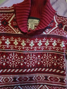 H&M LOGG Pullover Gr. 2Y-4Y rot Fair Isle Winter Strickpullover - Bild 1 von 4