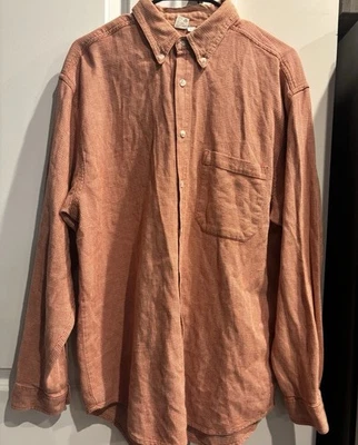 The Territory Ahead 大号针织长袖纽扣生锈橙色 100% 棉 — 第 1/4 张图片