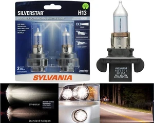 Sylvania Silverstar 9008 H13 65/55W Two Bulbs Head Light Dual Beam Upgrade Stock - Picture 1 of 12