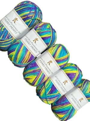 Good Old fashioned DK Knitting/crochet Funky Prints 5*100g Colour Code: 13