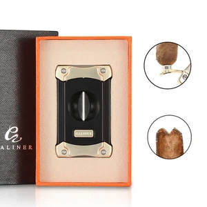 Galiner Stainless Steel V-Cutter Cigar Cutter Punch Cigar Guillotine Cut 22MM - Picture 1 of 8