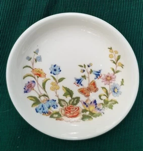 Aynsley Cottage Garden 4 1/4-inch Round Sweet Meat Dish Flowers EXCELLENT - Picture 1 of 2