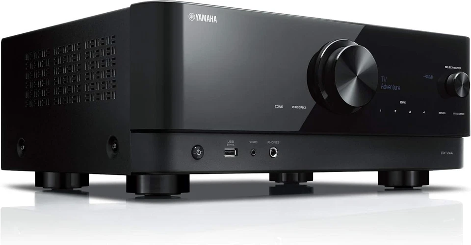 Yamaha RXV4A Black 5.2-Channel 80W A/V Receiver with MusicCast New - Image 1 of 3