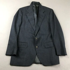 Polo Ralph Lauren Blazer Mens 40 Blue Wool Striped Lined Button Up Jacket - Picture 1 of 8