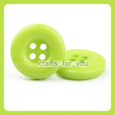 10PCS 12.5MM-38MM 4-HOLE ROUND 18 COLORS RESIN BUTTON FOR CLOTHING SEWING CRAFT - Image 1 of 4