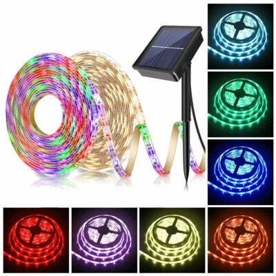 Upgraded Solar 90/150 LED Strip Light Flexible Lamp Outdoor Garden Decor Lights - Image 1 of 4