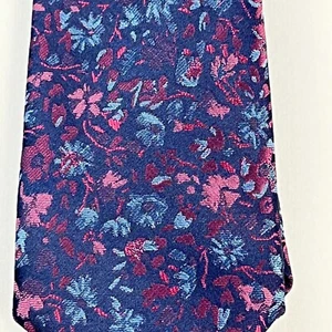 Bar III Mens Blue Floral Tie Necktie - Rose - Picture 1 of 4