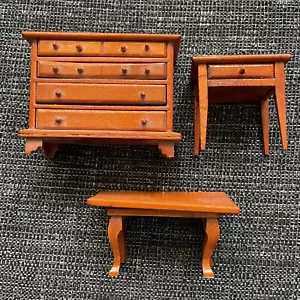 Mesa auxiliar mesa cómoda casa muñecas vintage paquete - Imagen 1 de 4