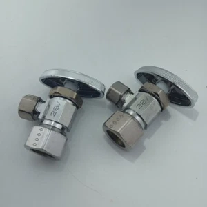 #AB) Brass Craft Multi-Turn Angle Valve Brass Chrome Plated 1/2" x 3/8" OCR19XC1 - Picture 1 of 1