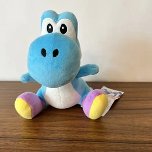 Super Mario Light Blue Yoshi Plush 7" All Star Collection Stuffed Toy - Picture 1 of 4