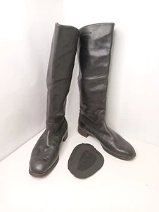 Leather Army USSR Officer Boots Chrome Uniform Severohod Military Northwalkers - Picture 1 of 23